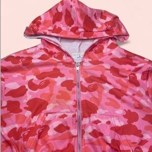 Pink and Red Camouflage Hoodie